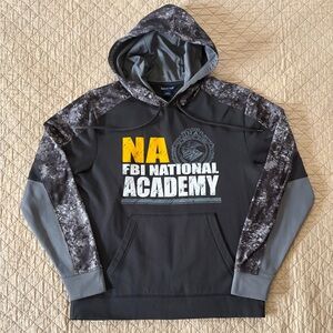 Sport-Tek Men’s Black and Gray Crewneck Hoodie with Yellow NA Graphic